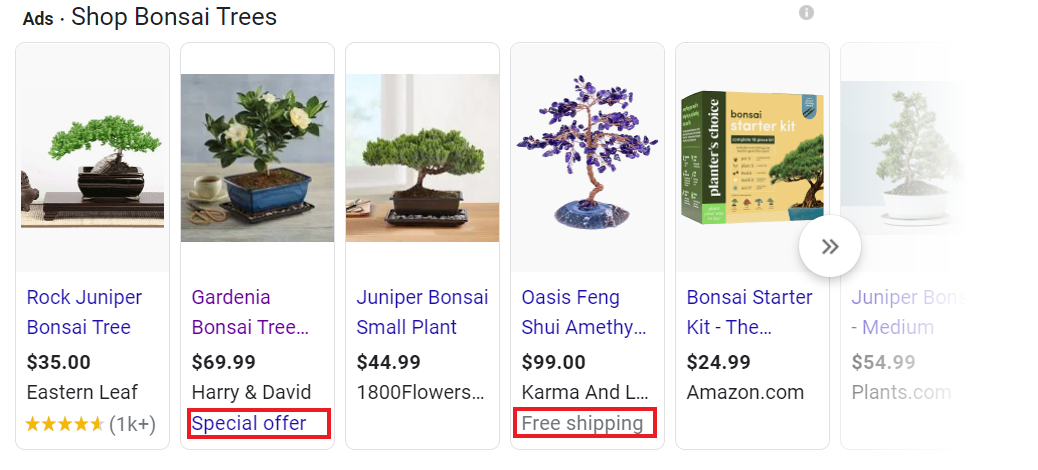 Google Merchant Promotions example