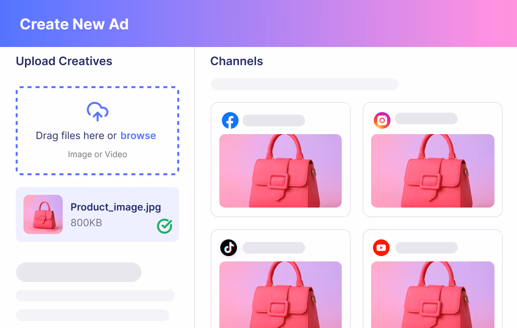 Instantly preview creative